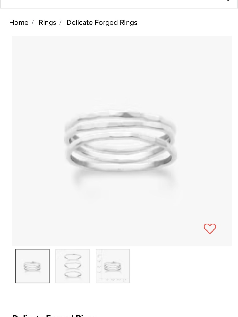 James Avery Silver Delicate Forged Stack Ring